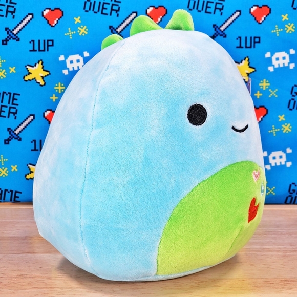 Squishmallow Rashad the Dinosaur 8" UltraSoft Stuffed Valentine's Day Plush NWT - Picture 2 of 12